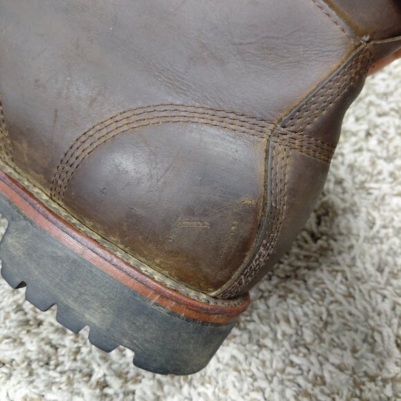 Chippewa L.L.Bean Katahdin Iron Works Brown Leather Boots Men’s 12 D USA - Picture 10 of 15